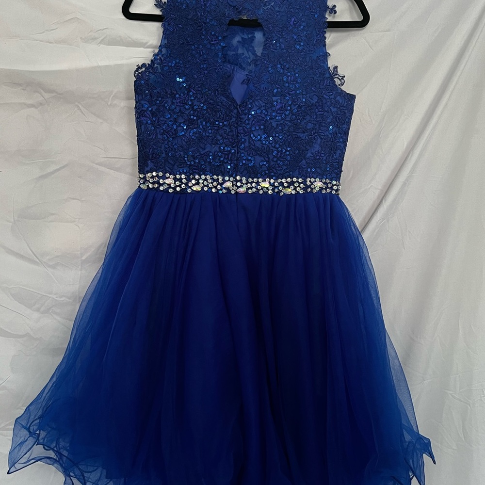 Blue midi dress, size 6. Worn for a sweet 16 party.